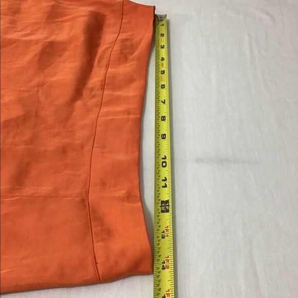 Free People LOLA ASYMMETRICAL SLIT SKIRT IN BRIGHT ORANGE Size 8 New With Tag - Picture 7 of 11